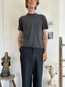 1980s Chopped Hem Black Blank (Boxy M)