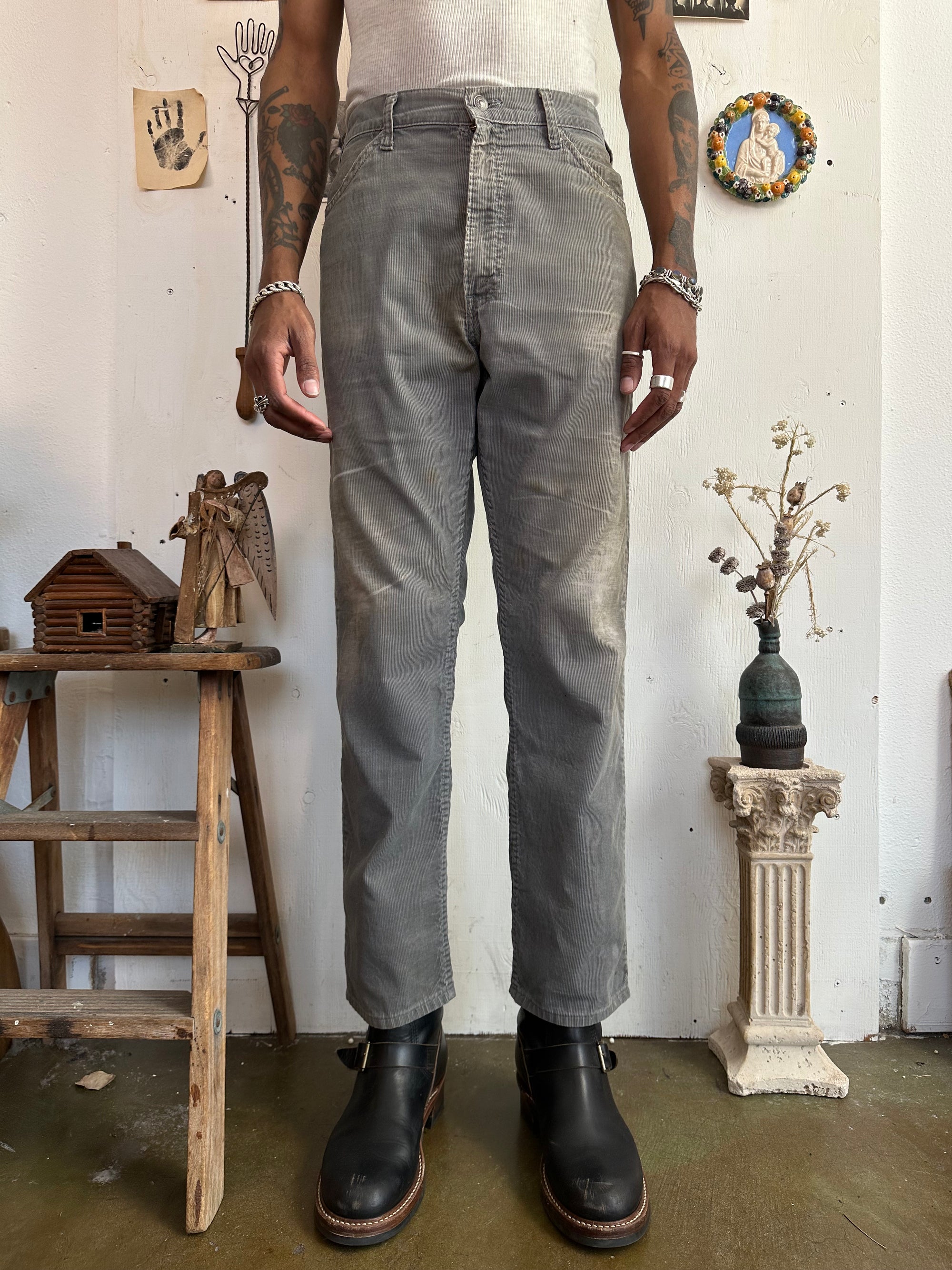 1980s Stained Straight Leg Levis Corduroys