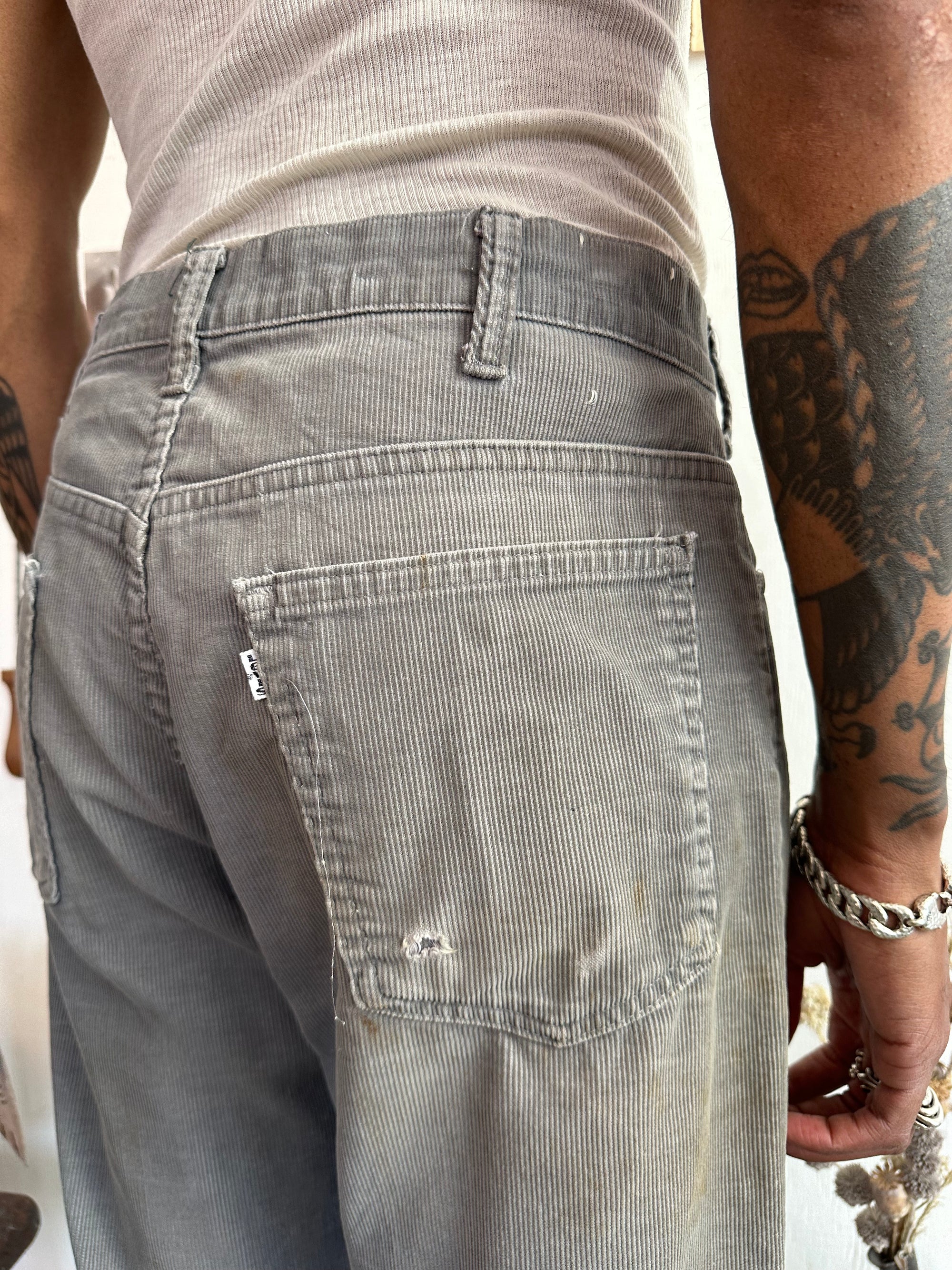 1980s Stained Straight Leg Levis Corduroys