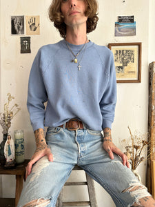 1990s Faded Light Blue Sweatshirt (Boxy M)