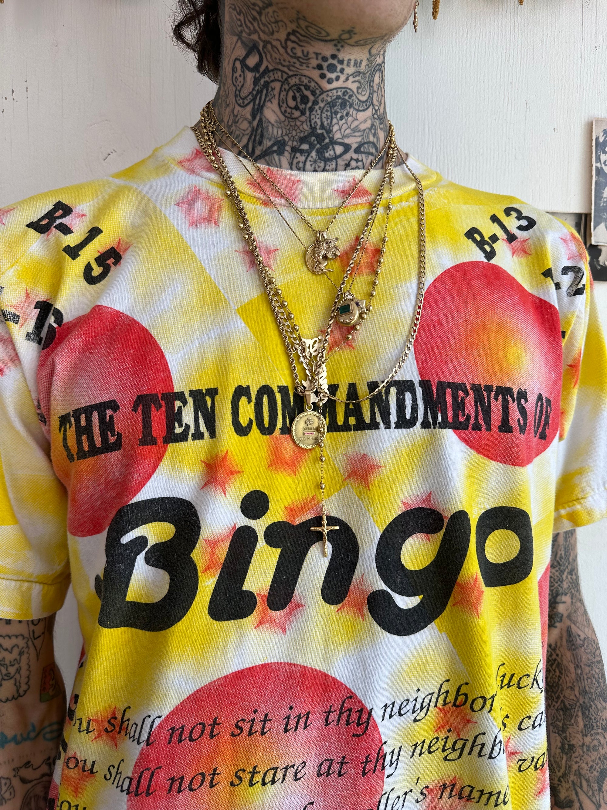 1990s Ten Commandments of Bingo Tee