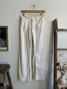 1940s Well-Worn USN White Trousers (29 x 29)