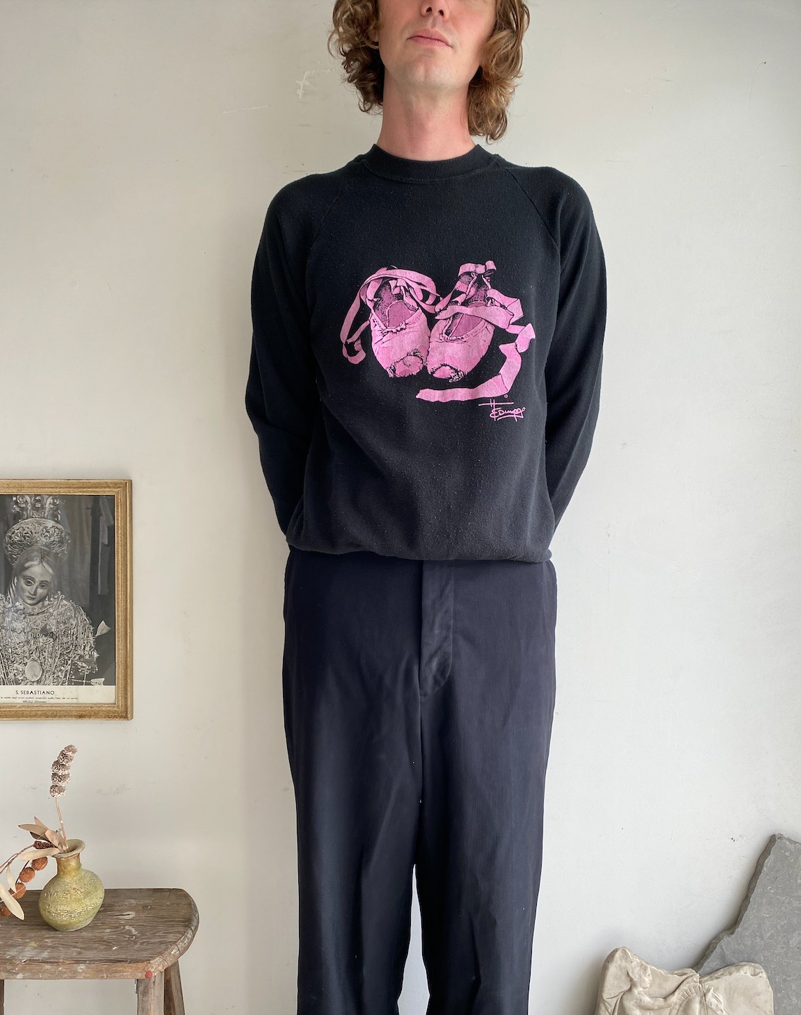 1990s Ballet Shoes Sweatshirt (M)