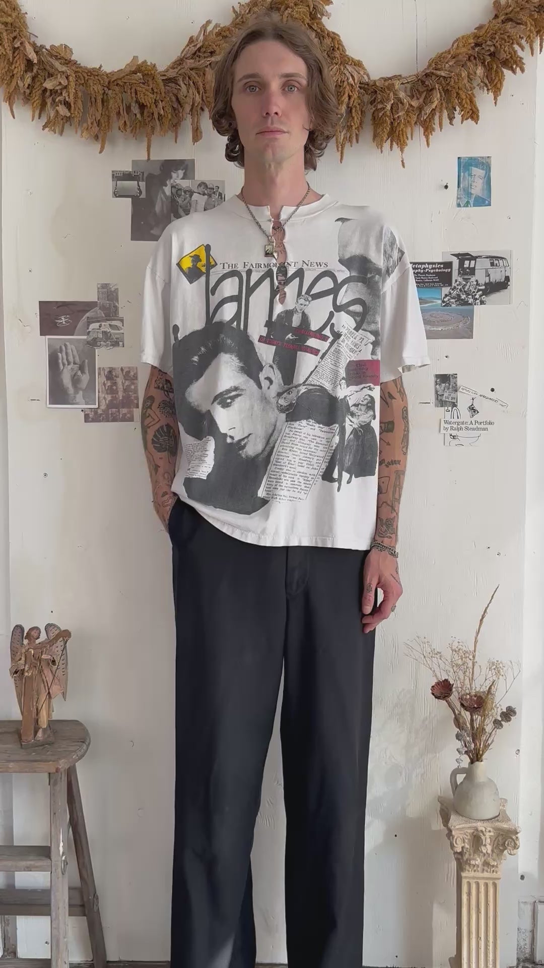 1980s Thrashed James Dean AOP Tee (Boxy XL)
