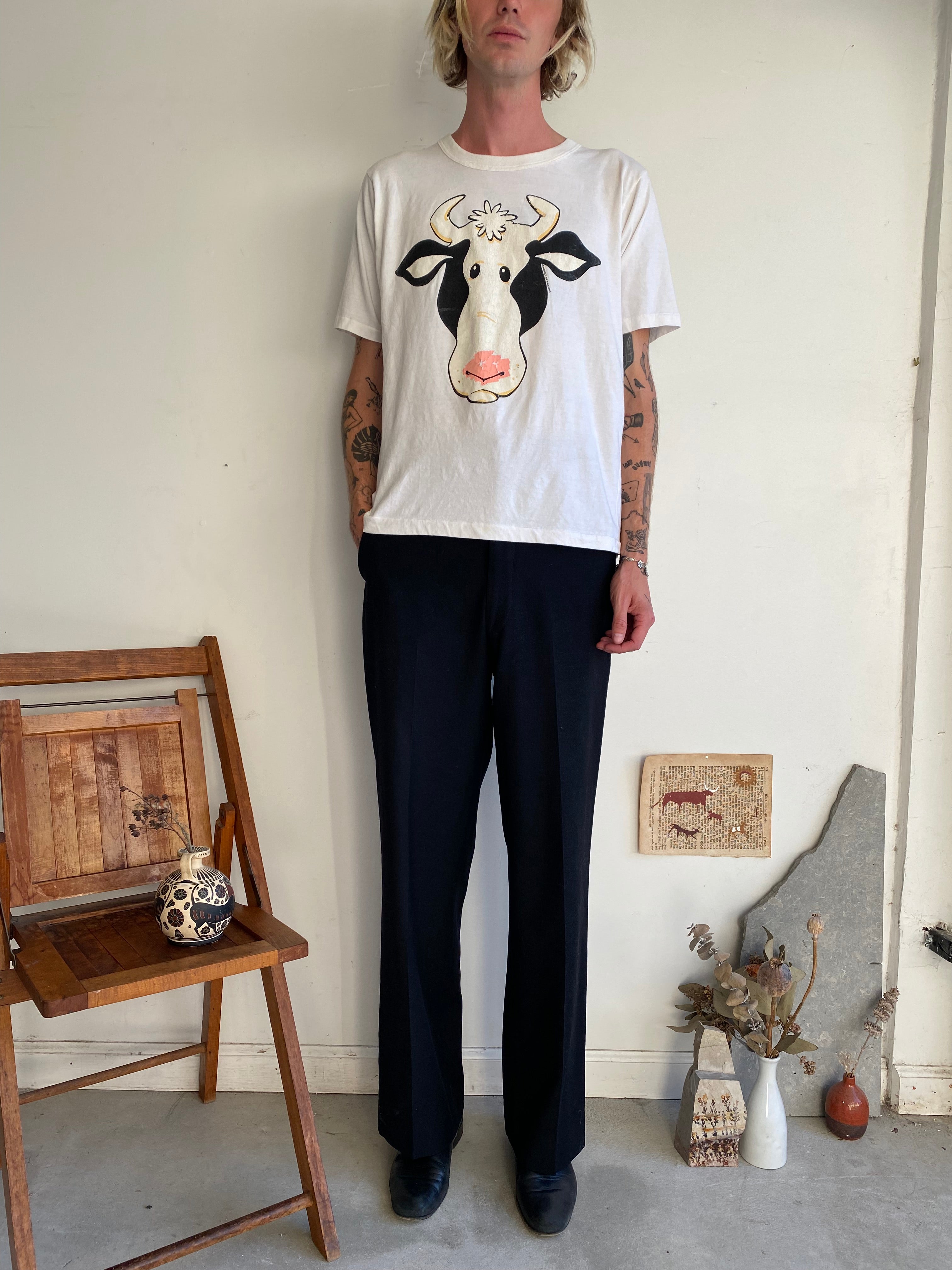 1980s Cow Head T-Shirt (M)