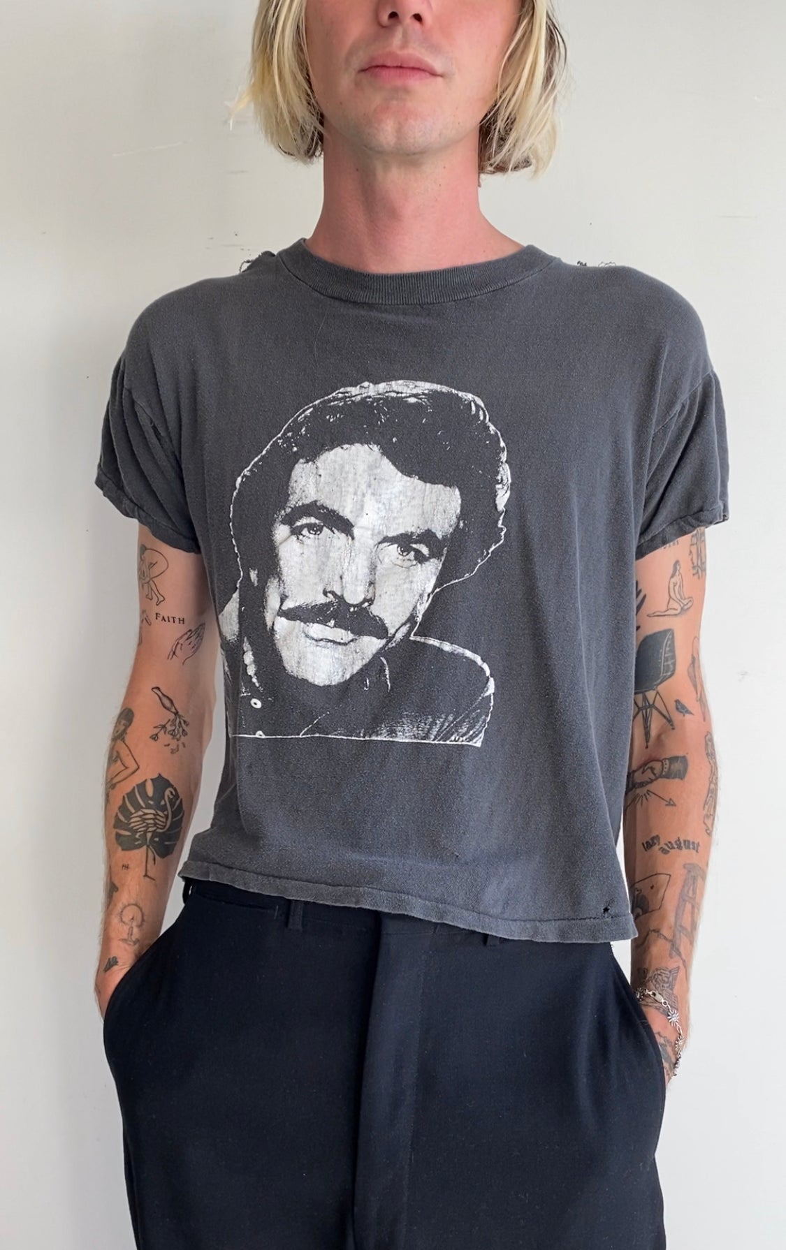 1970s Tom Selleck T-Shirt (Cropped  S)