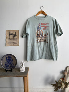 1990s "Living the Cowboy Life" T-Shirt (XL)