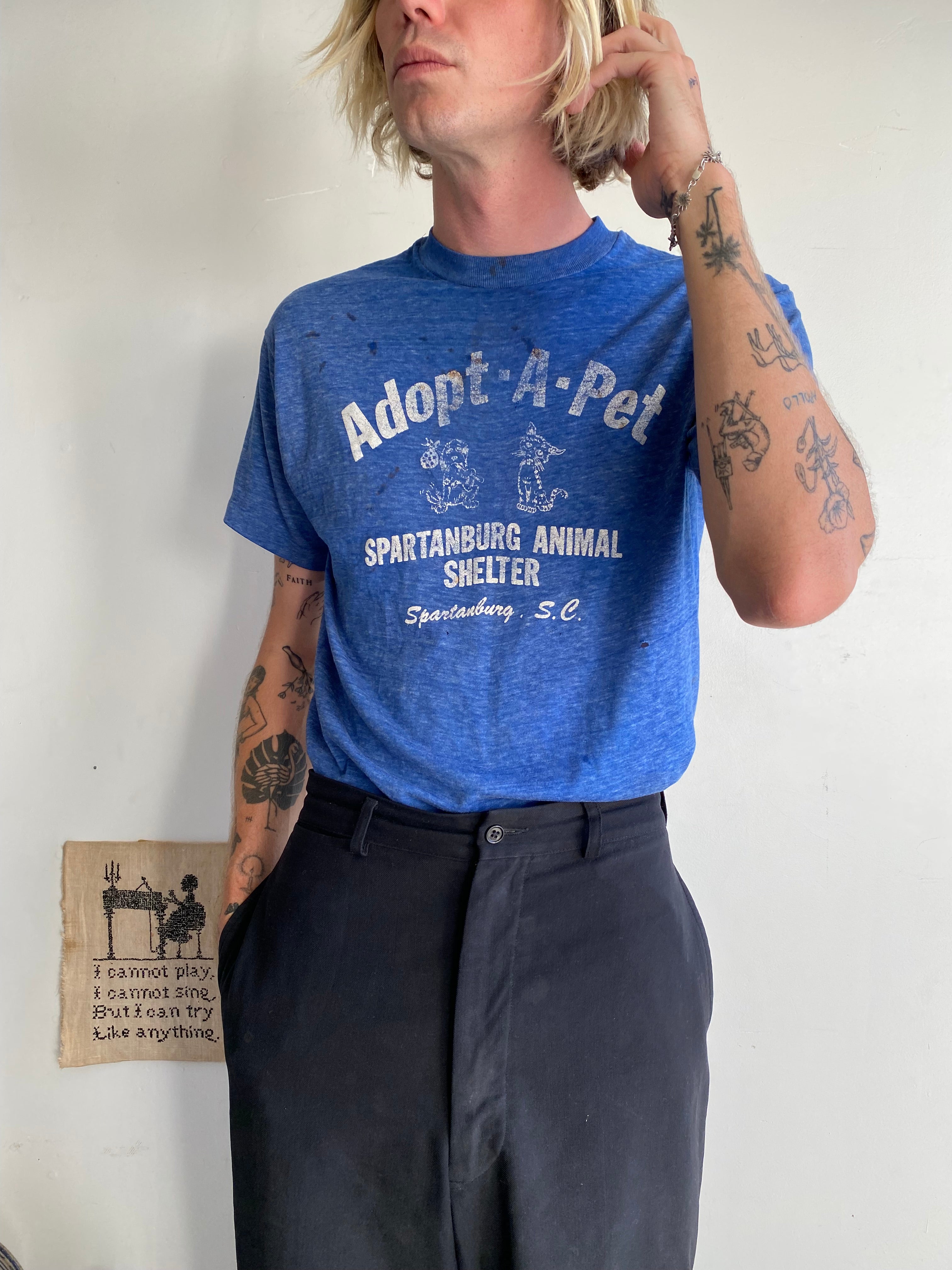 1980s Well-Worn Animal Shelter Tee (M)