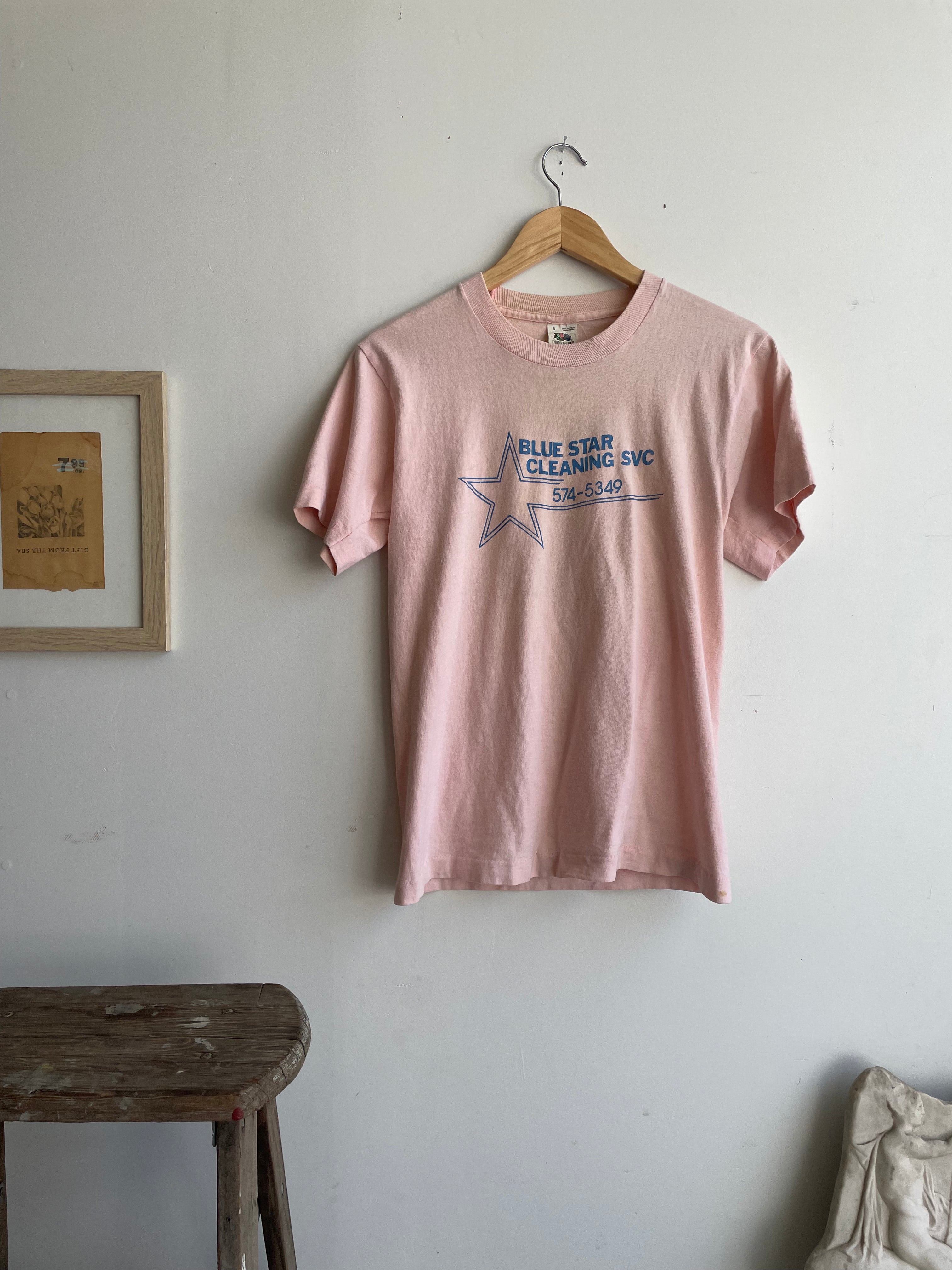 1980s Blue Star Cleaning T-Shirt (S/M)