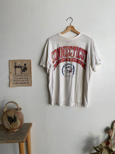 1980s Thrashed Connecticut Huskies Tee (Boxy L)