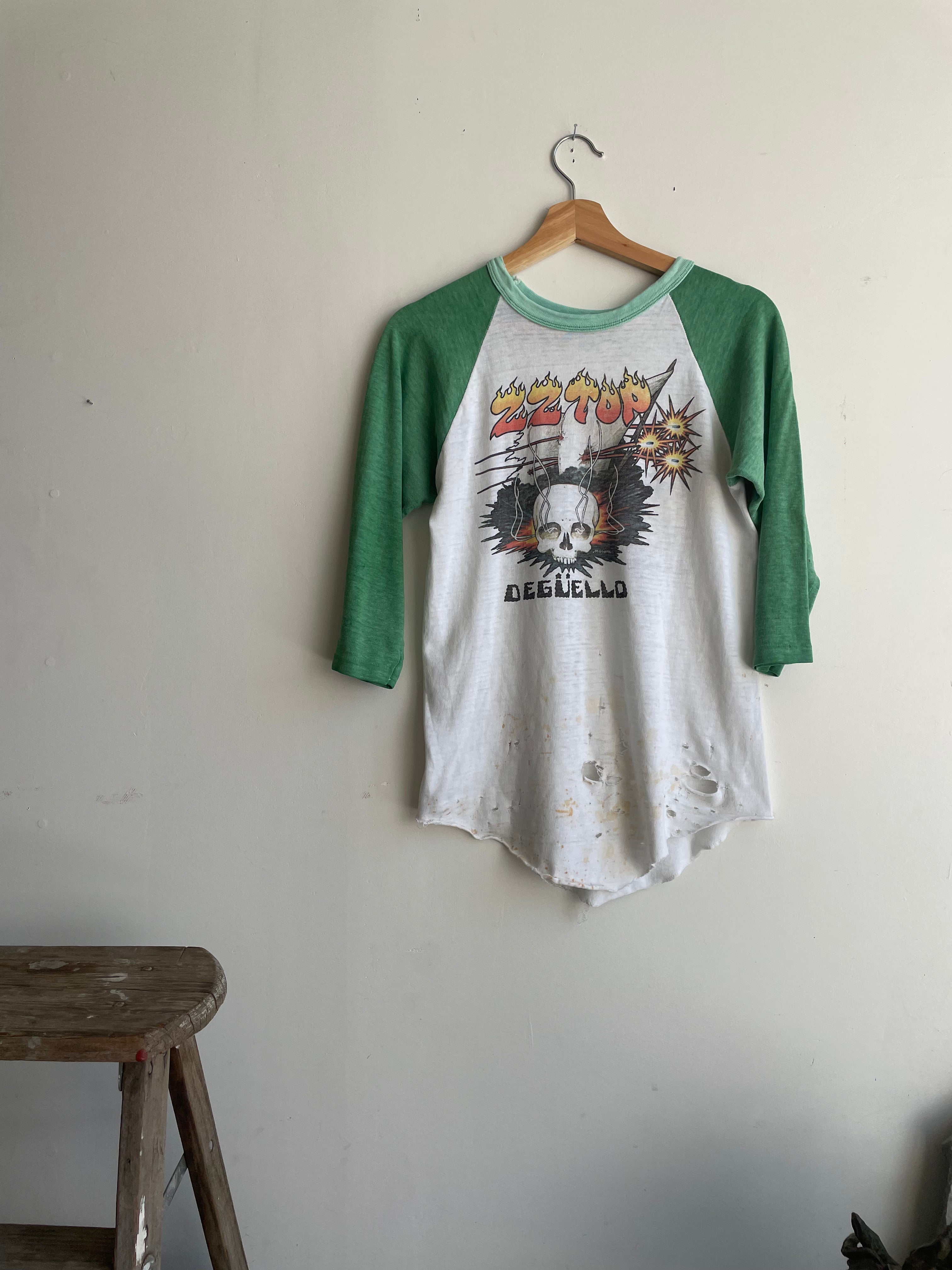 1980 Thrashed ZZ Top Baseball Tee (S)