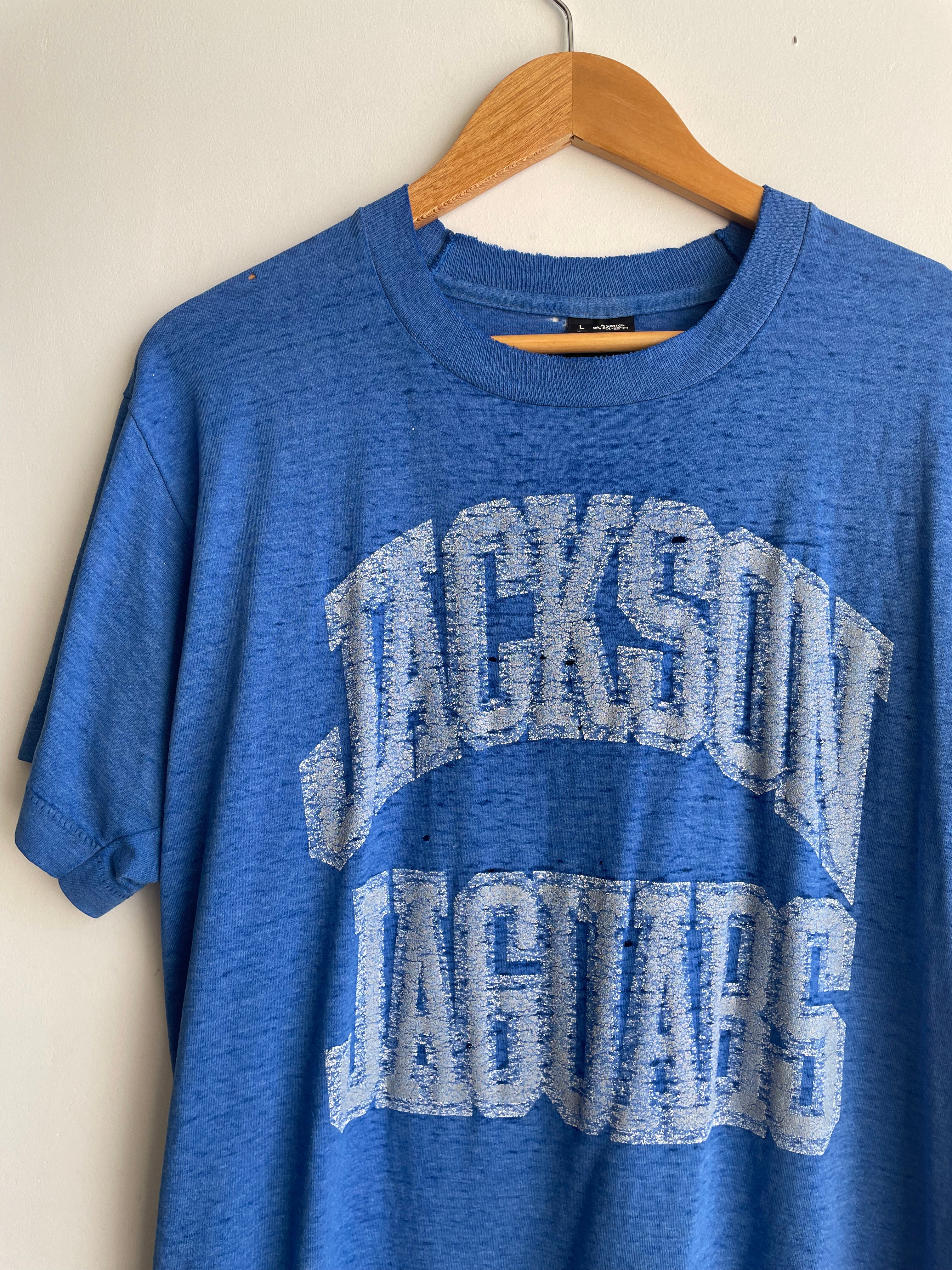 1990s Lightly Thrashed Jackson Jaguars T-Shirt (XL)