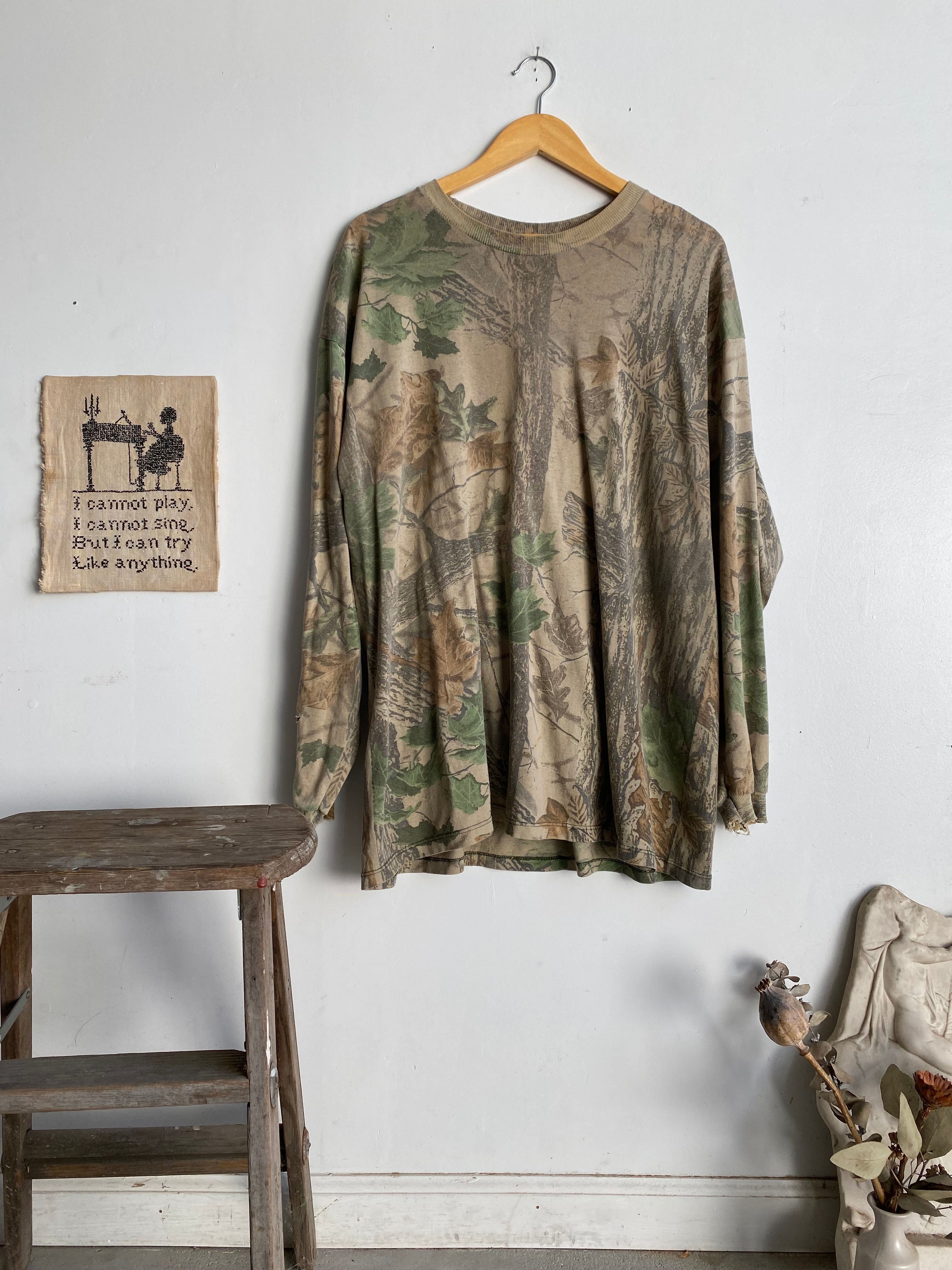 1990s Faded Camo Long Sleeve (XXL)