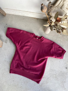 1970s Wine Red Blank Sweatshirt (S)