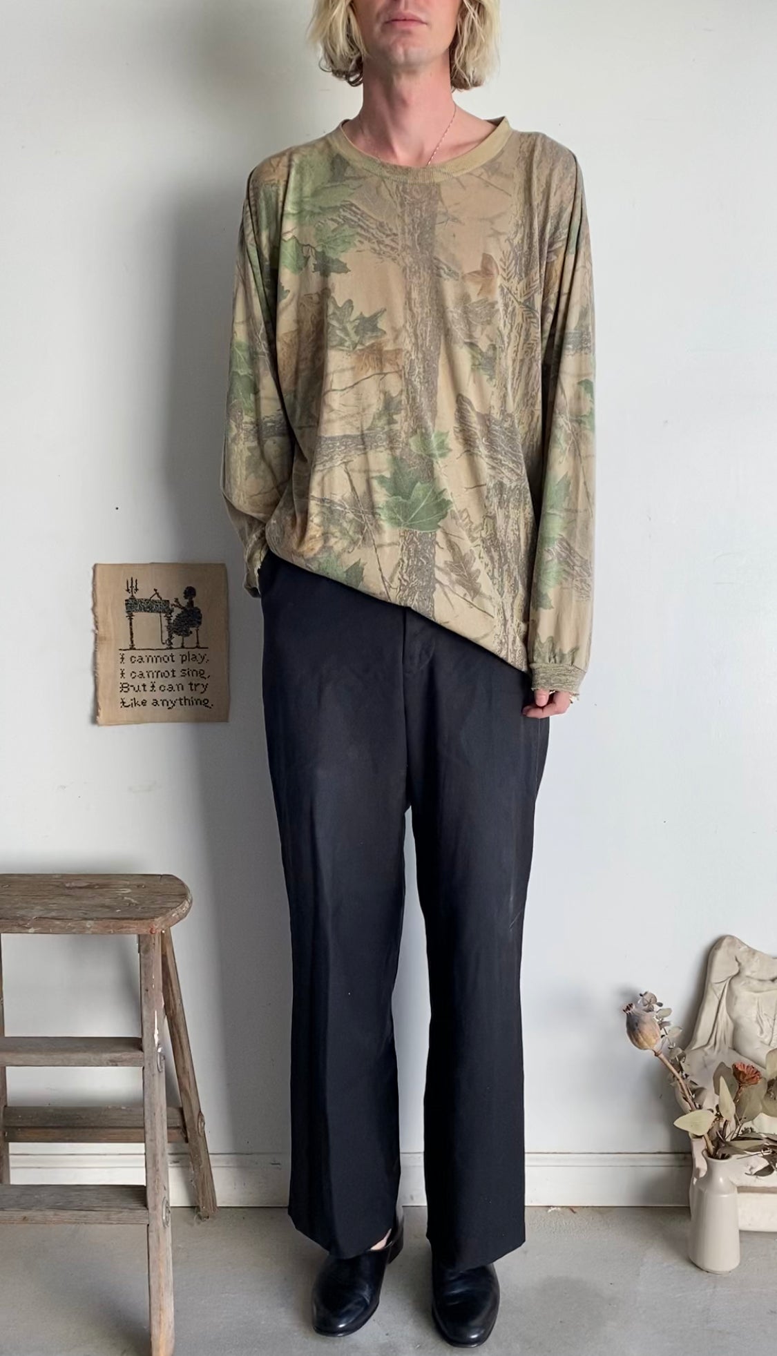 1990s Faded Camo Long Sleeve (XXL)