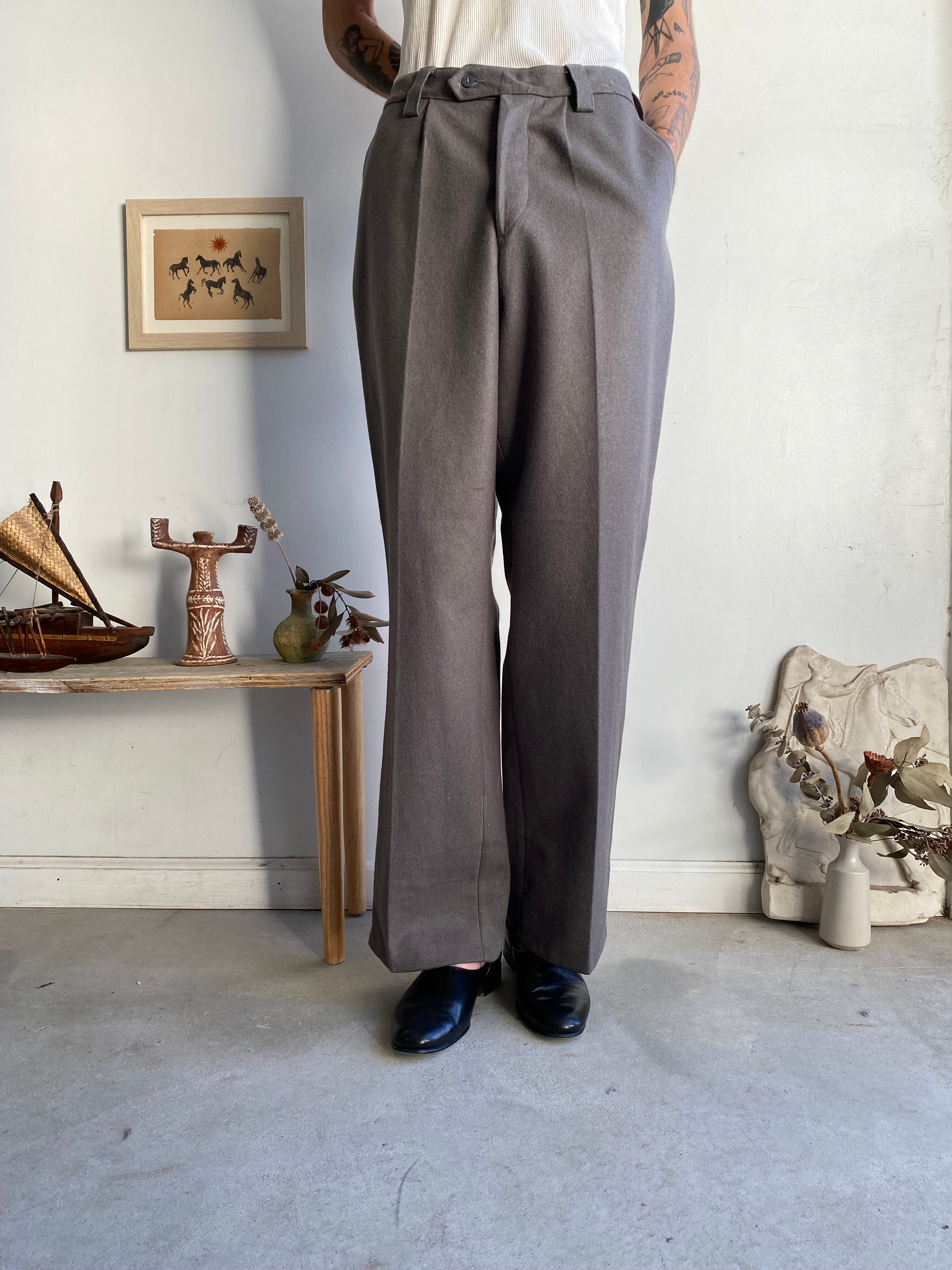 1960s Wool Felt Military Trouser (34 x 32)