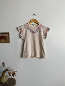 1980s Flower Baby Tee (XS)