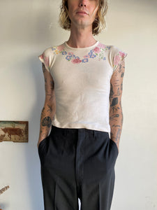 1980s Flower Baby Tee (XS)