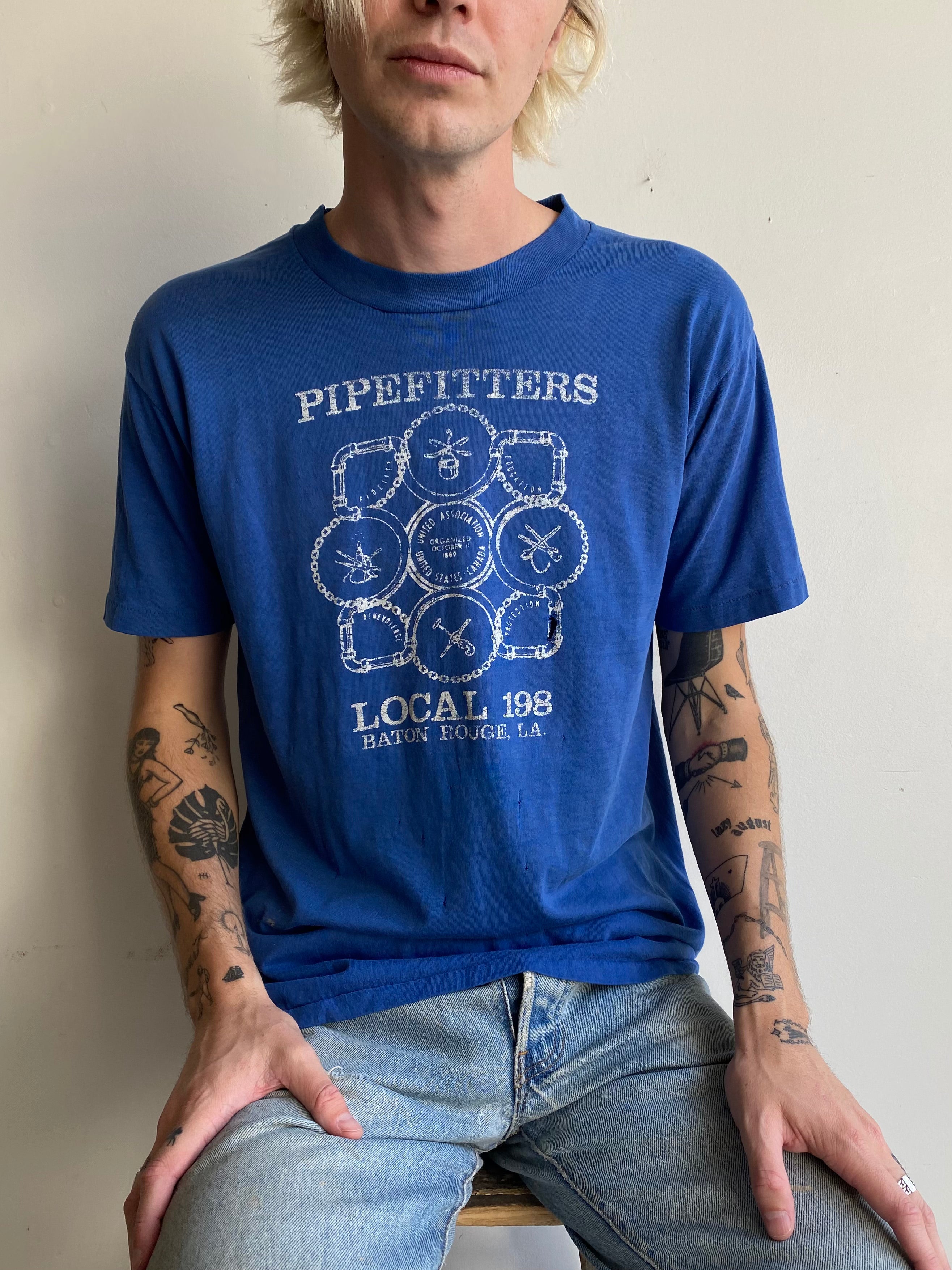 1990s Pipefitters Union T-Shirt (M)