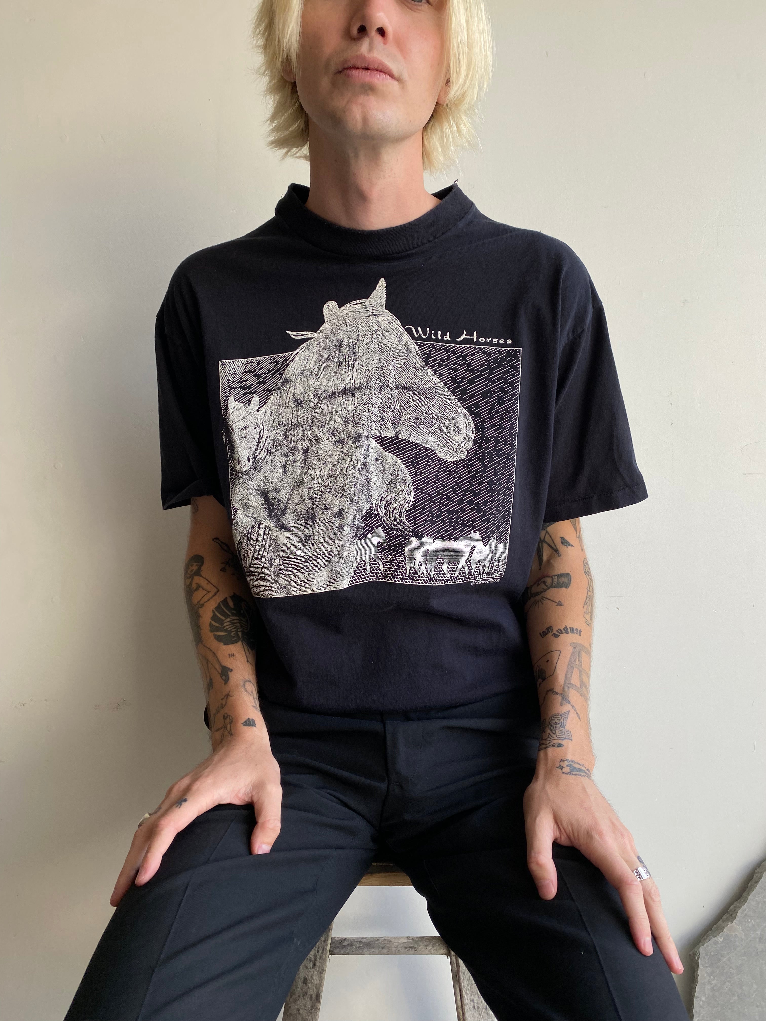 1990s Wild Horses T-Shirt (XL)