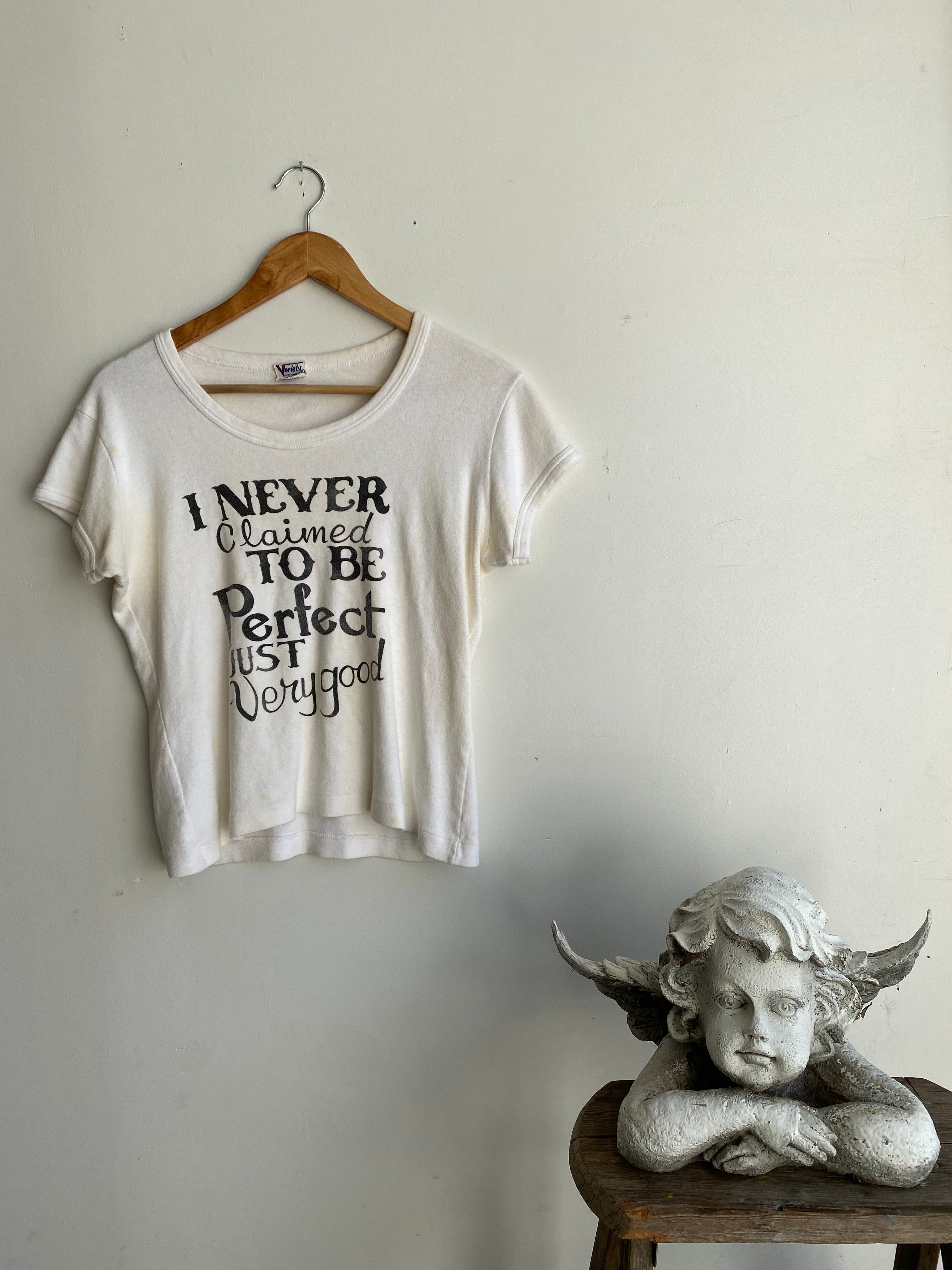 2000s "I Never Claimed to be Perfect" T-Shirt (S)