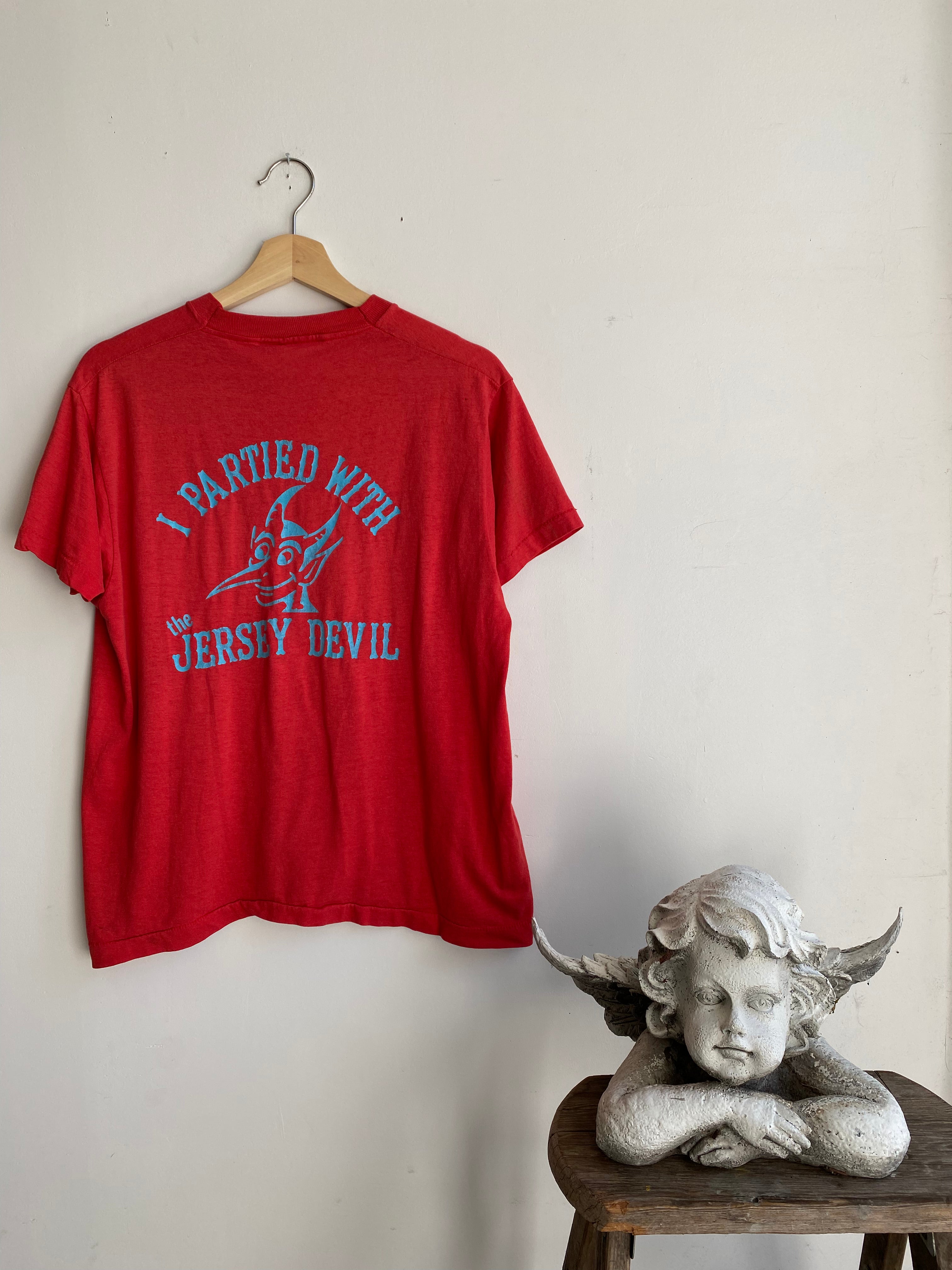 1980s "I Partied With The Jersey Devil" T-Shirt (M)