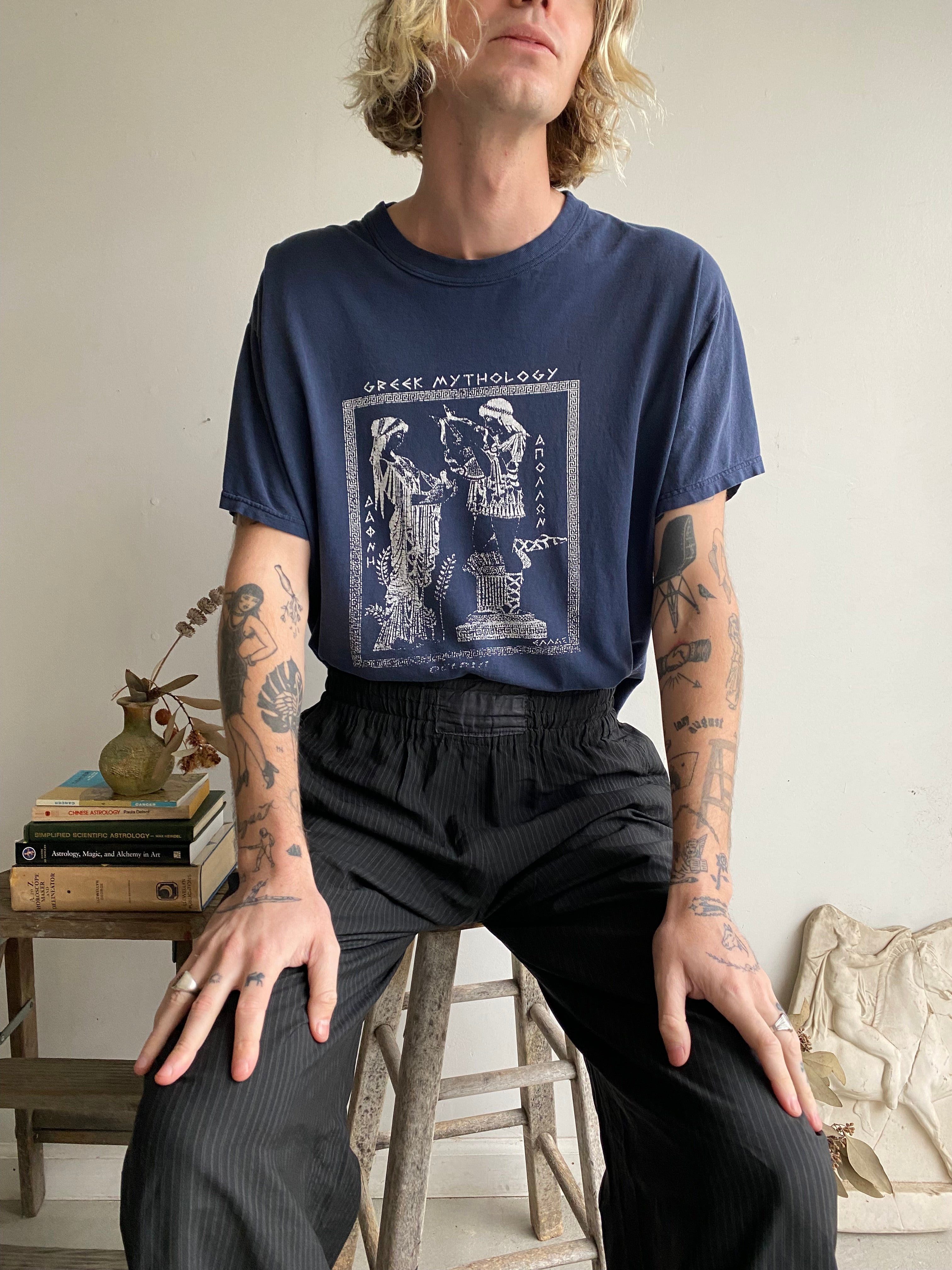 1980s Faded Greek Mythology Tee (M/L)