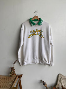 1980s Saint Vincent Collared Sweatshirt (M/L)