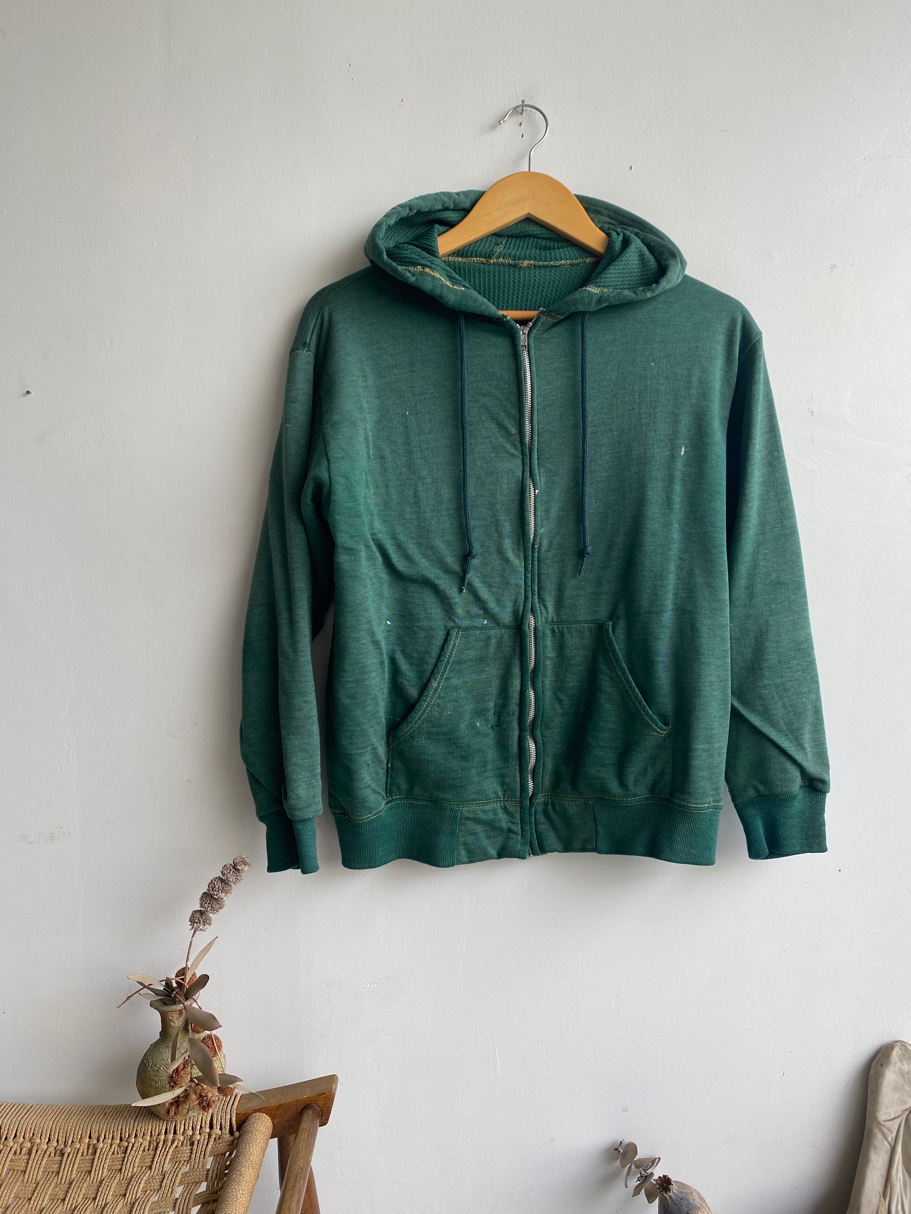 1970s Well-Worn Thermal Hoodie (S)