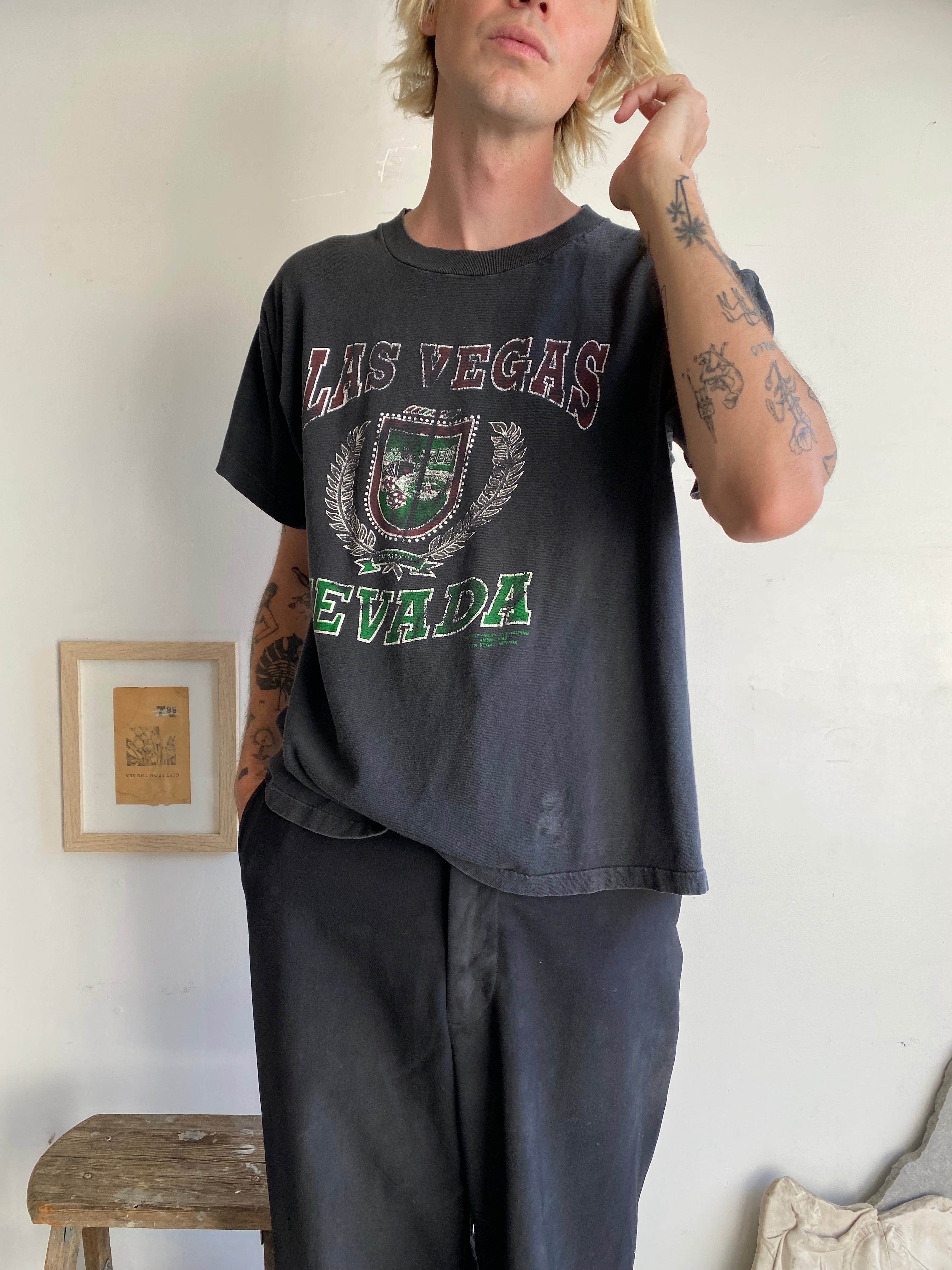 1990s Well Worn Las Vegas T-Shirt (Boxy XL)