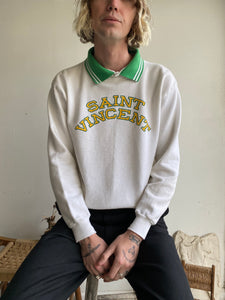 1980s Saint Vincent Collared Sweatshirt (M/L)