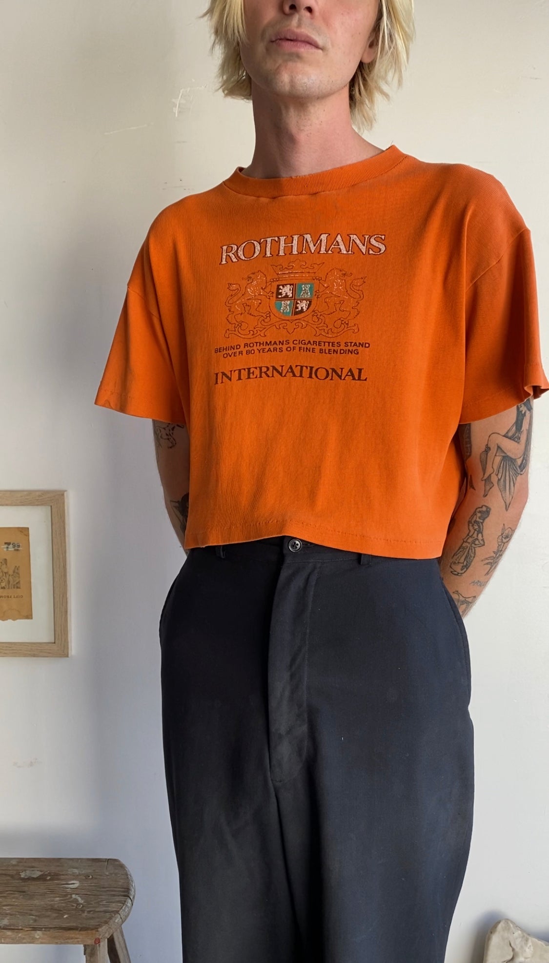 1980s Rothmans Cigarette T-Shirt (Cropped S/M)