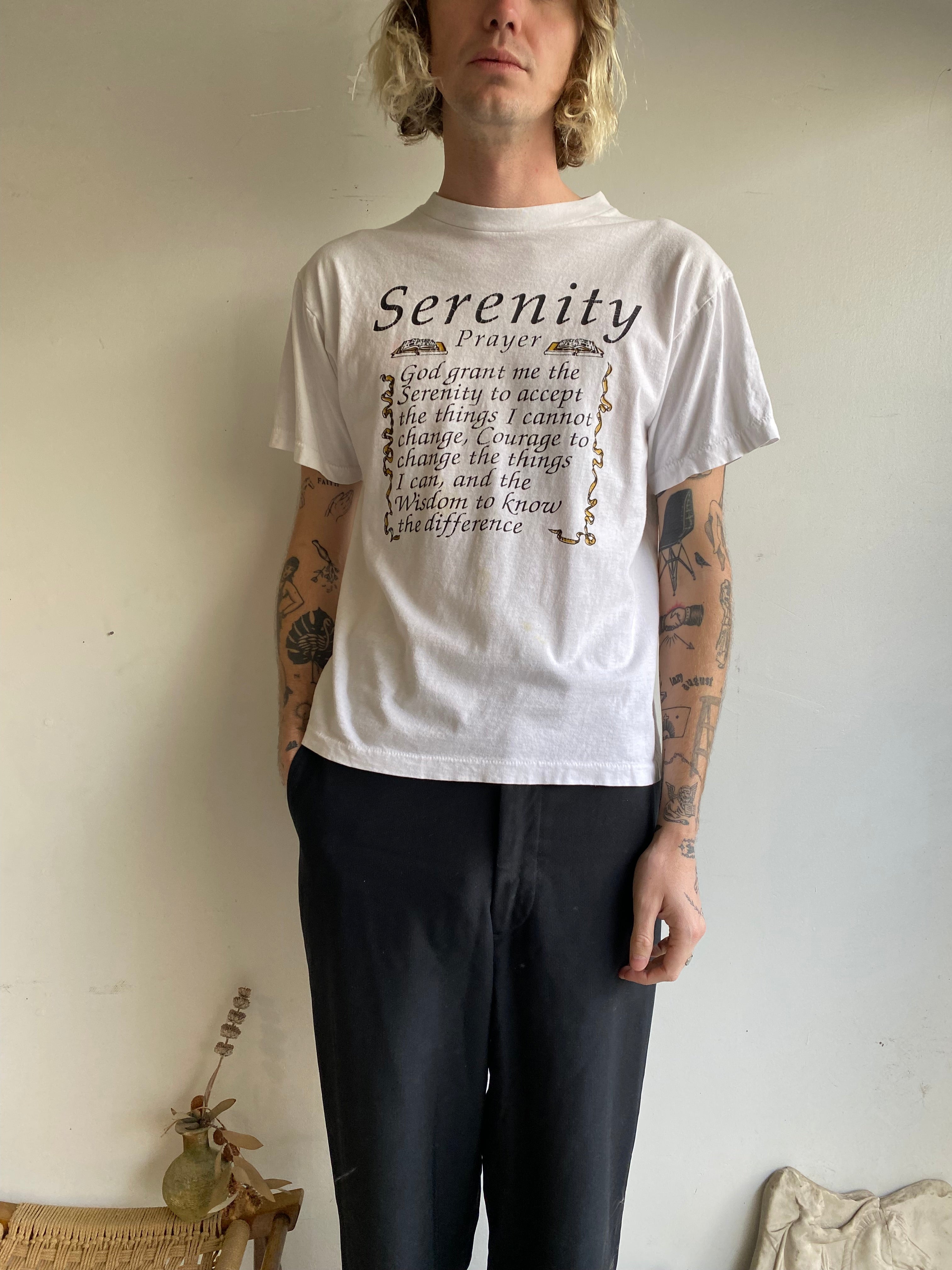 1990s Stained Serenity Prayer T-Shirt (M)