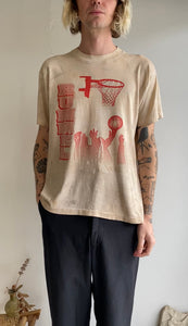 1980s Thrashed Rumble Basketball T-Shirt (M/L)