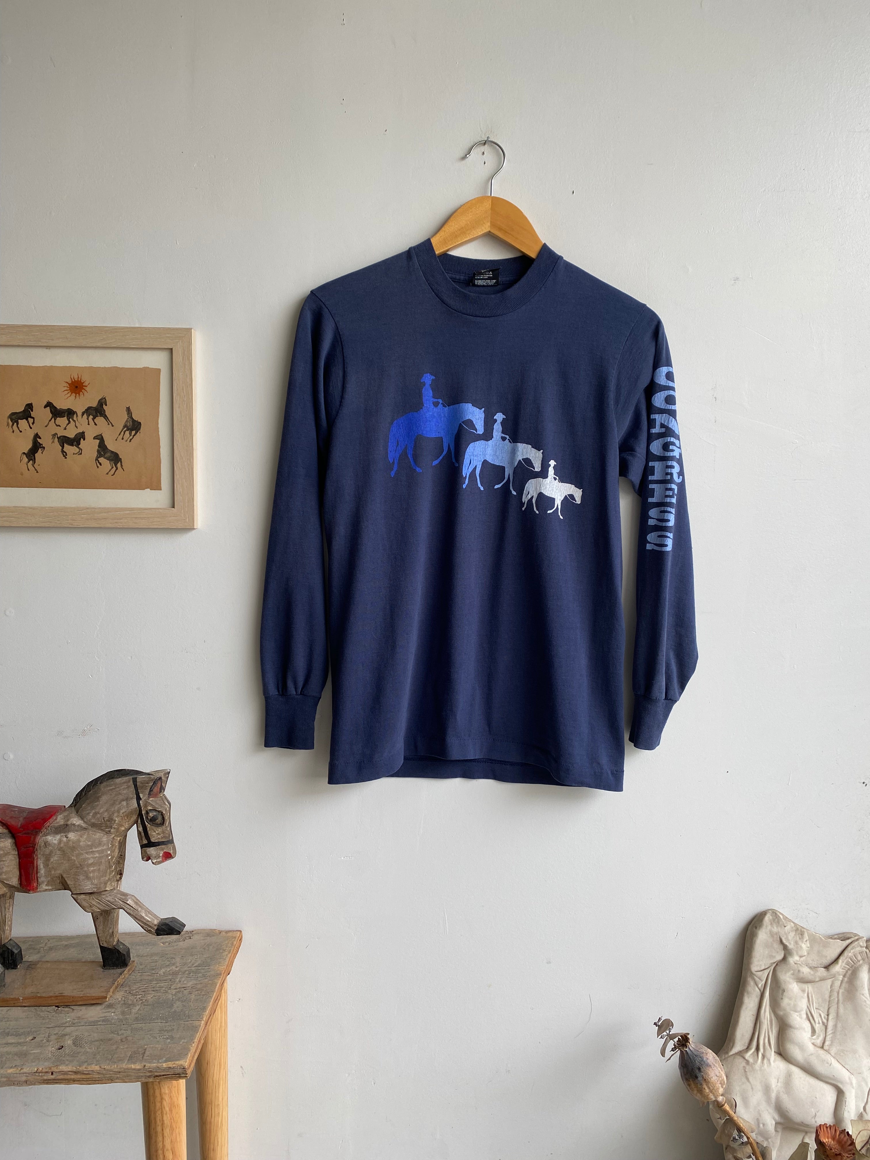 1980s Cowboy Silhouette Long Sleeve (S/M)