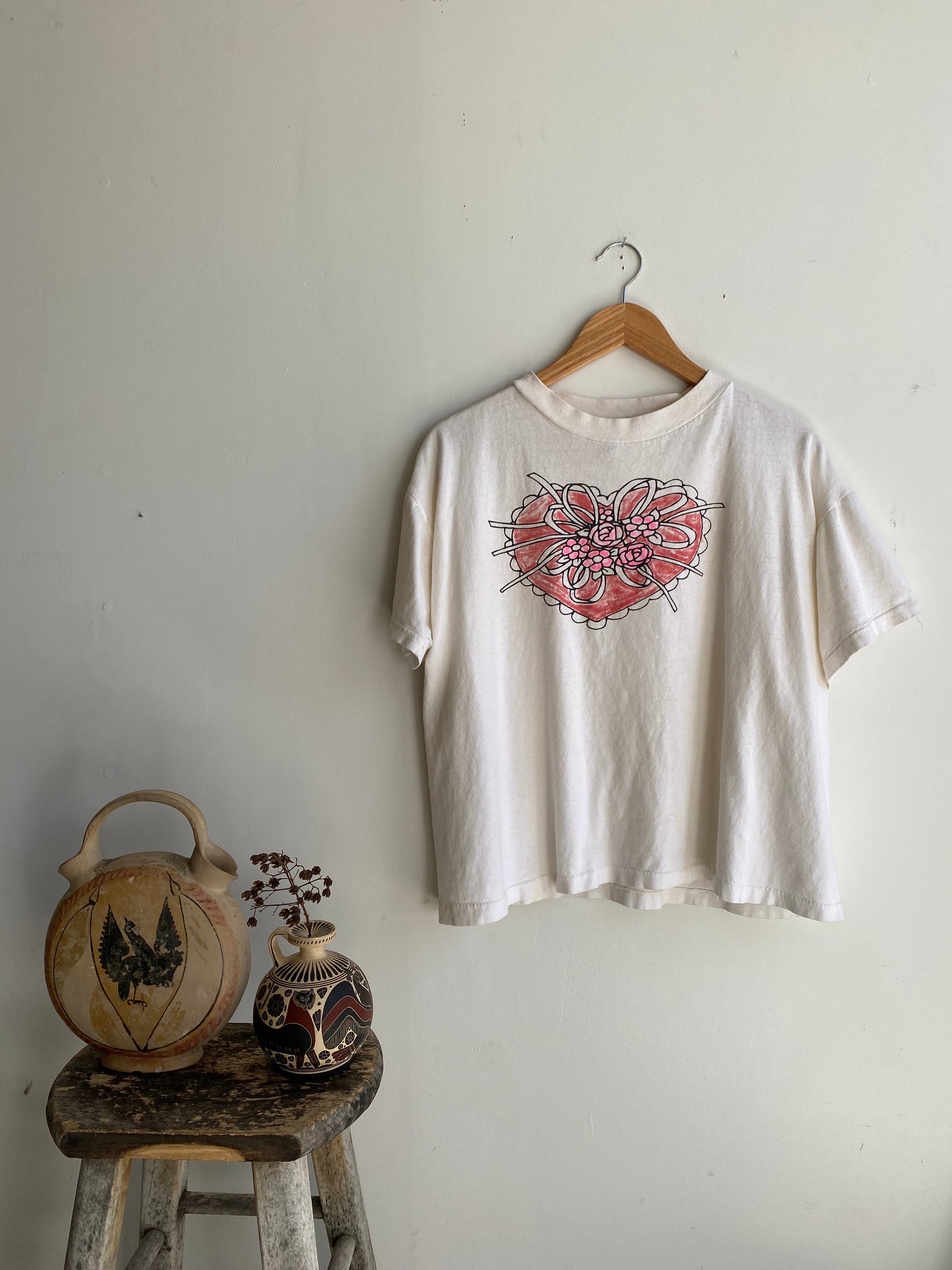 1980s Heart Box T-Shirt (Boxy M)