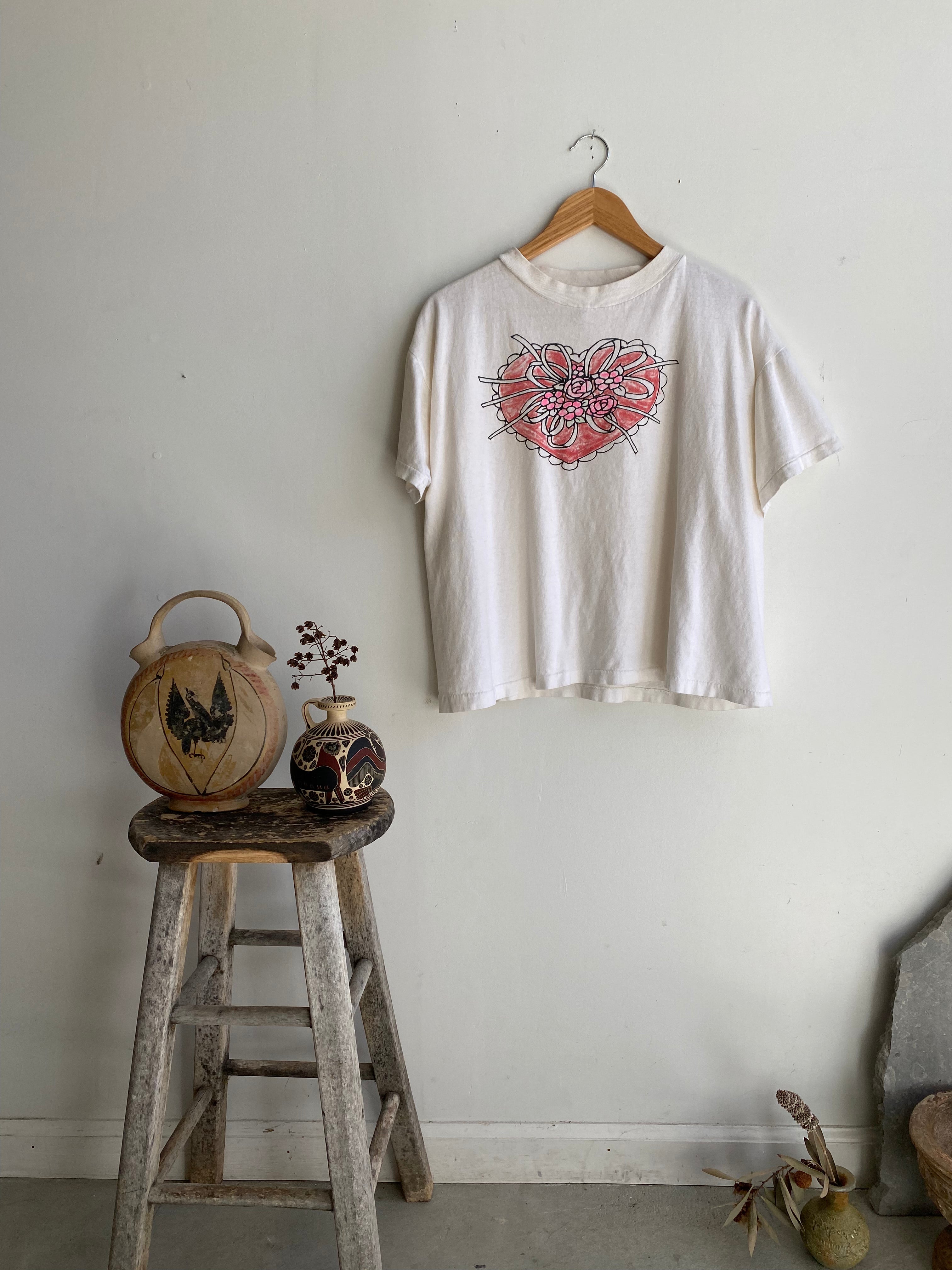 1980s Heart Box T-Shirt (Boxy M)