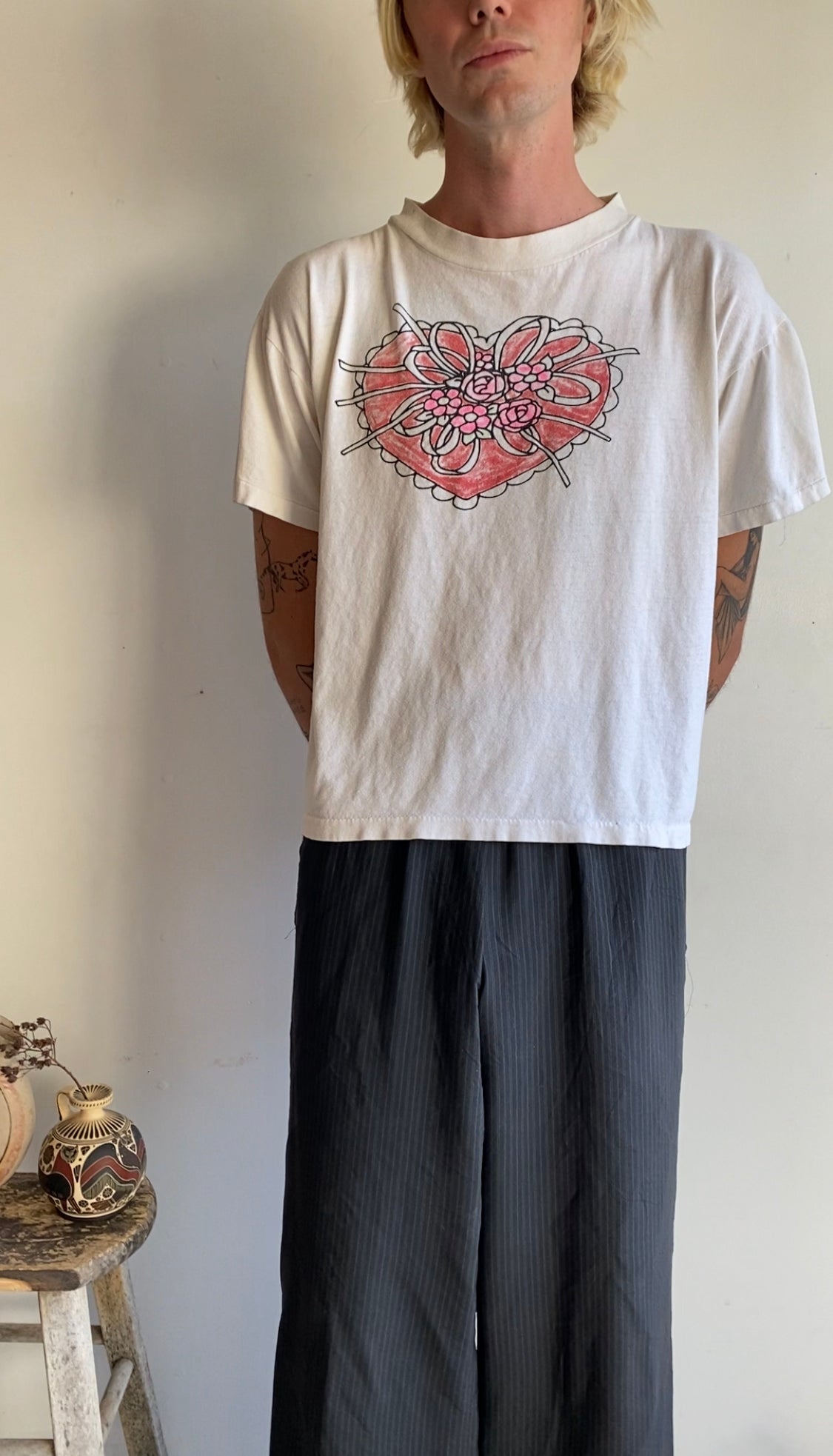 1980s Heart Box T-Shirt (Boxy M)