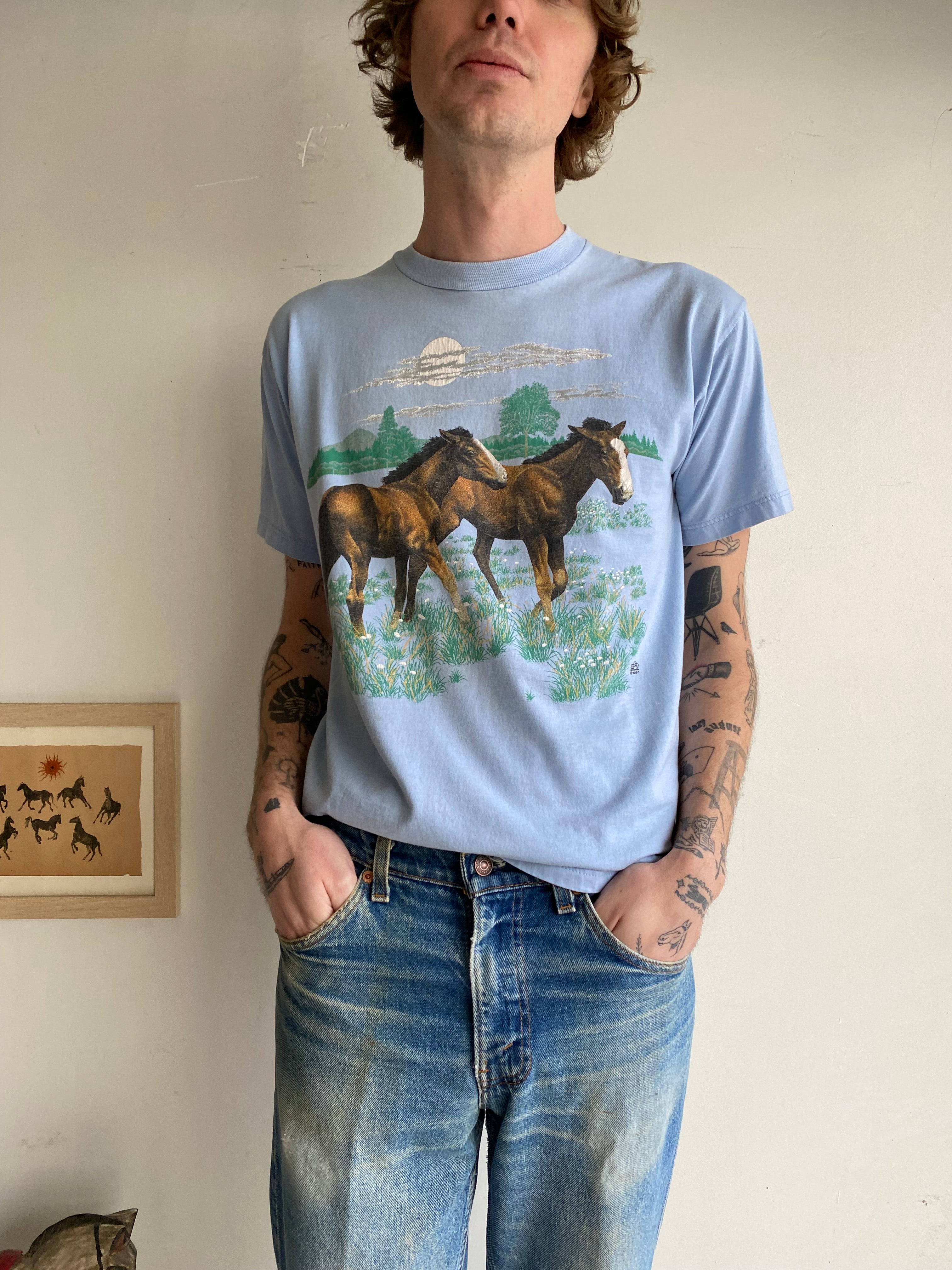 1991 Grazing Horses T-Shirt (M)