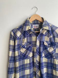 1980s Snap Button Cotton Western Shirt (M)