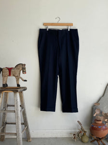 1980s Cropped Pinstripe Trousers (34 x 28)