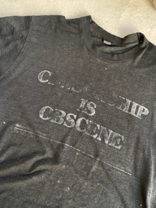 1990 Thrashed Robert Maplethorpe "Censorship is Obscene" Tee (XL)