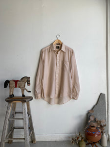 1960s Gauzy Pale Pink Button-Up (M/L)