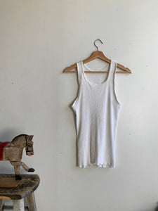 1980s Ribbed White Tank (M)