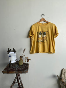 1970s Faded Owl Tee (Boxy S/M)