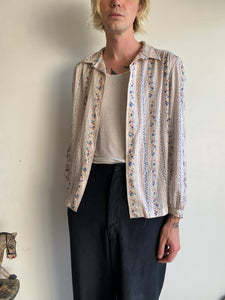 1980s Silky Floral Shirt (M)