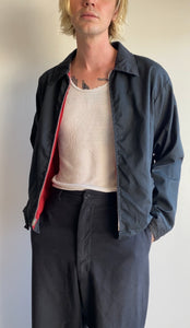 1980s Home Made Work Jacket with Red Lining (M)