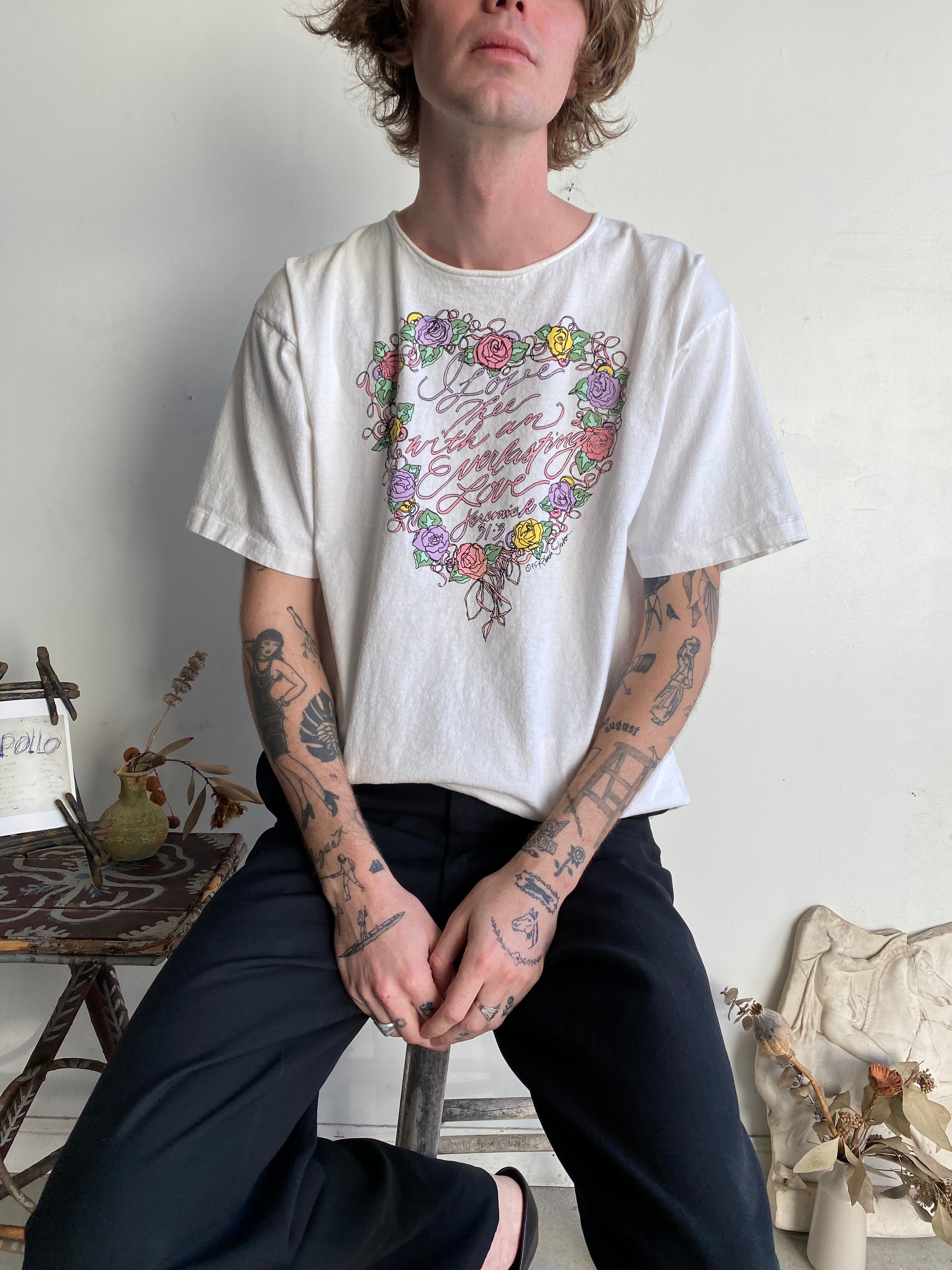 1995 Floral Heart T-Shirt (XL)