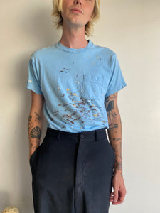 1980s Paint Covered Pocket Tee (M)