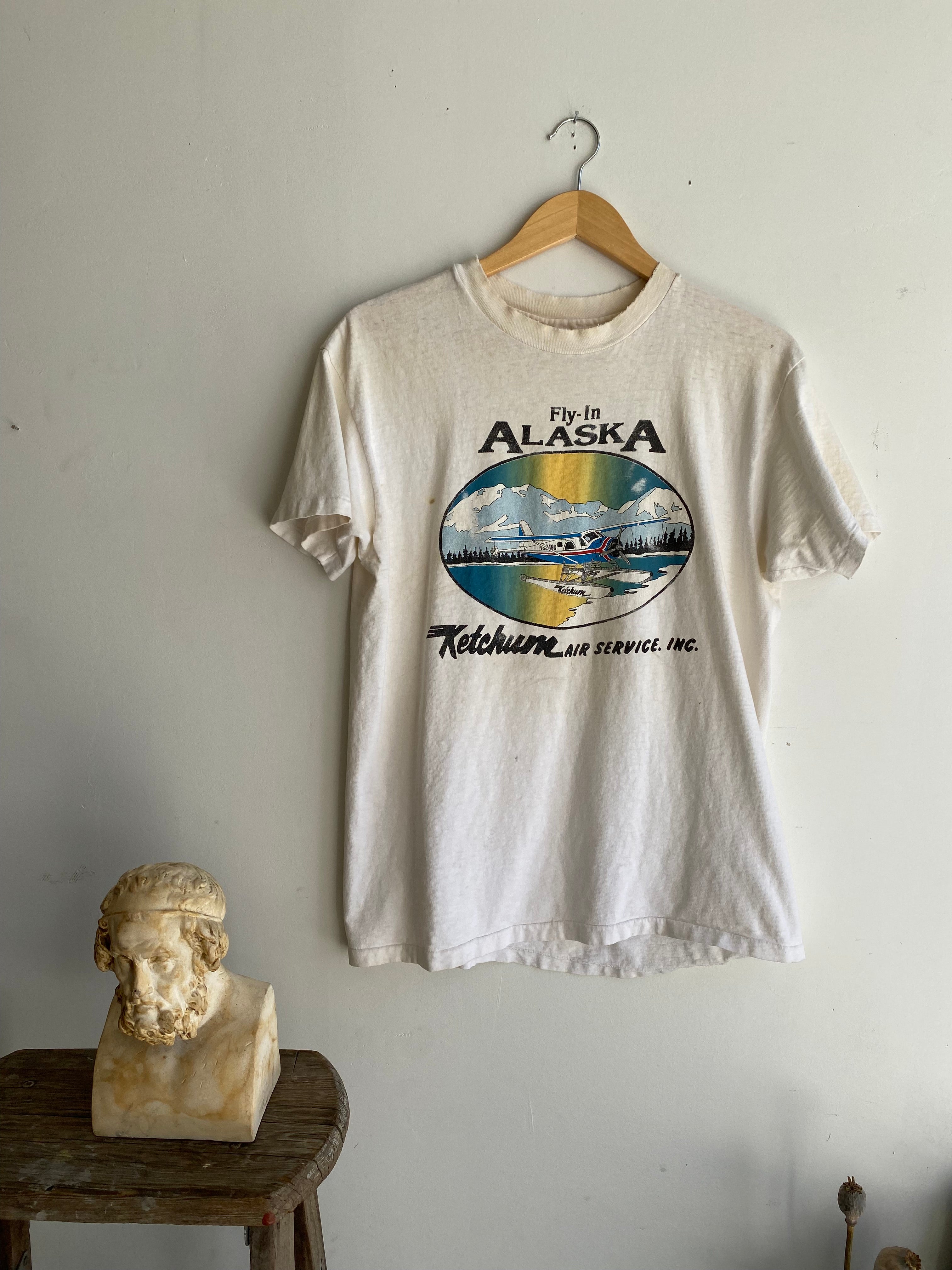 1980s Stained Alaska Air Service T-Shirt (M)
